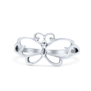 Handmade Exquisite Cutout Butterfly Design Oxidized Fashion Band Thumb Ring